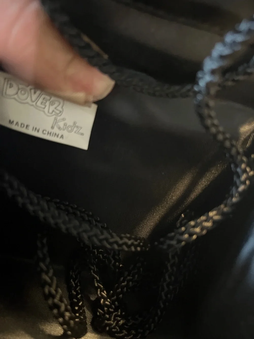 Little Kids Black Velvet Purse with Pearl Handle